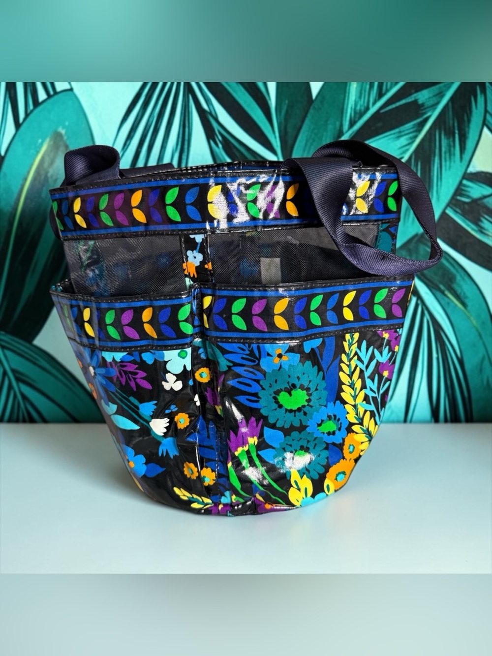 💙VERA BRADLEY💙Midnight Blues Shower Caddy or Beach Tote/NWOT